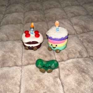Cute Clay Jelly Cat Cake and Pickle Figurines